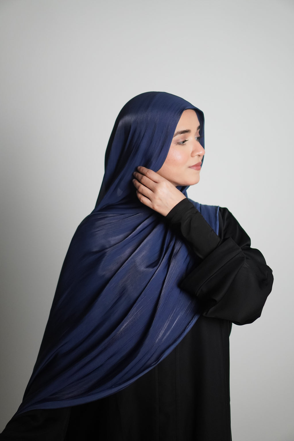 Premium Organza Hijab - Royal Blue