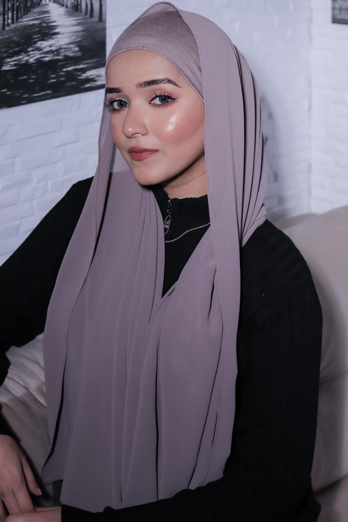Matching Hijab Set - Taupe