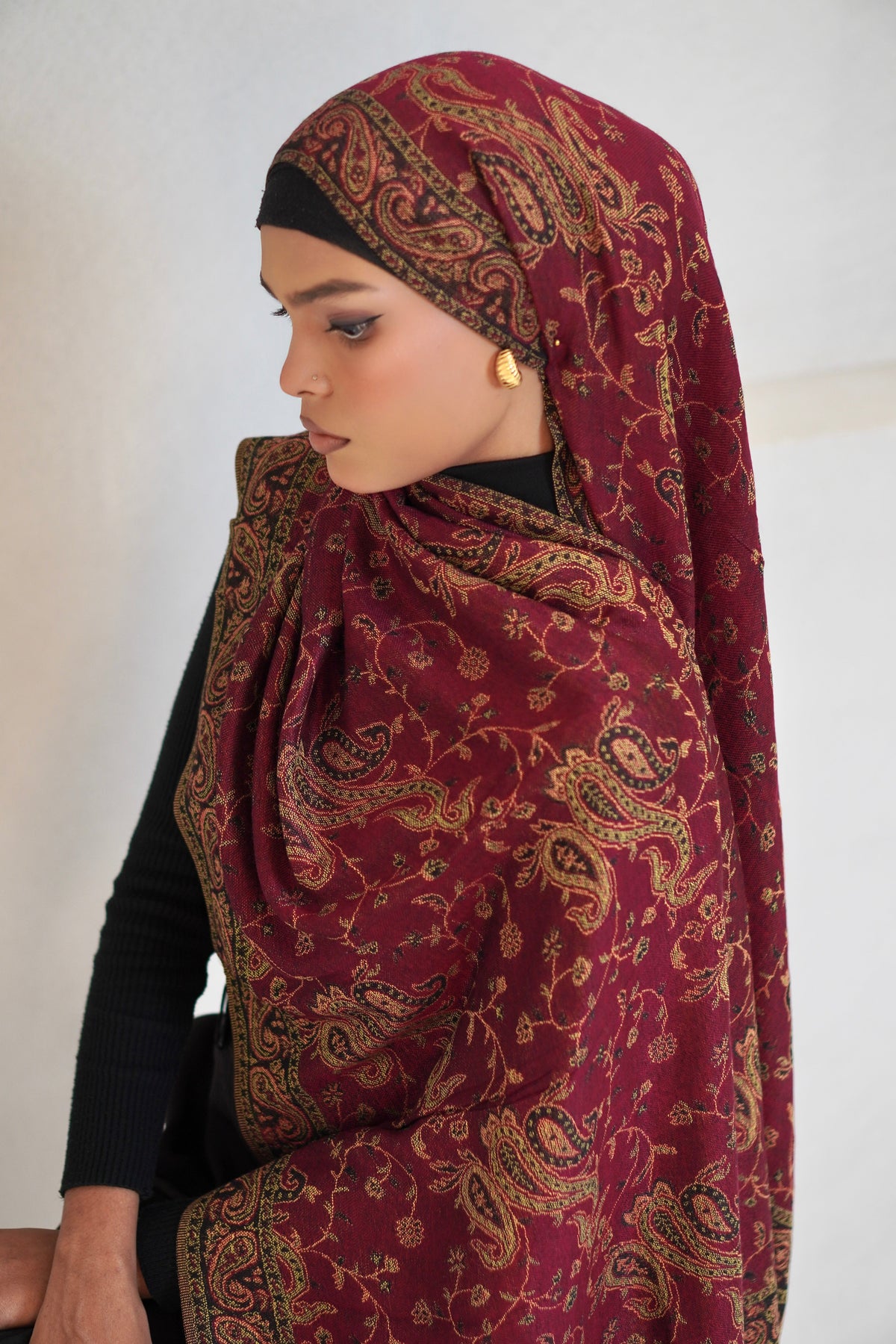 Pashmina Hijab - Mehroon