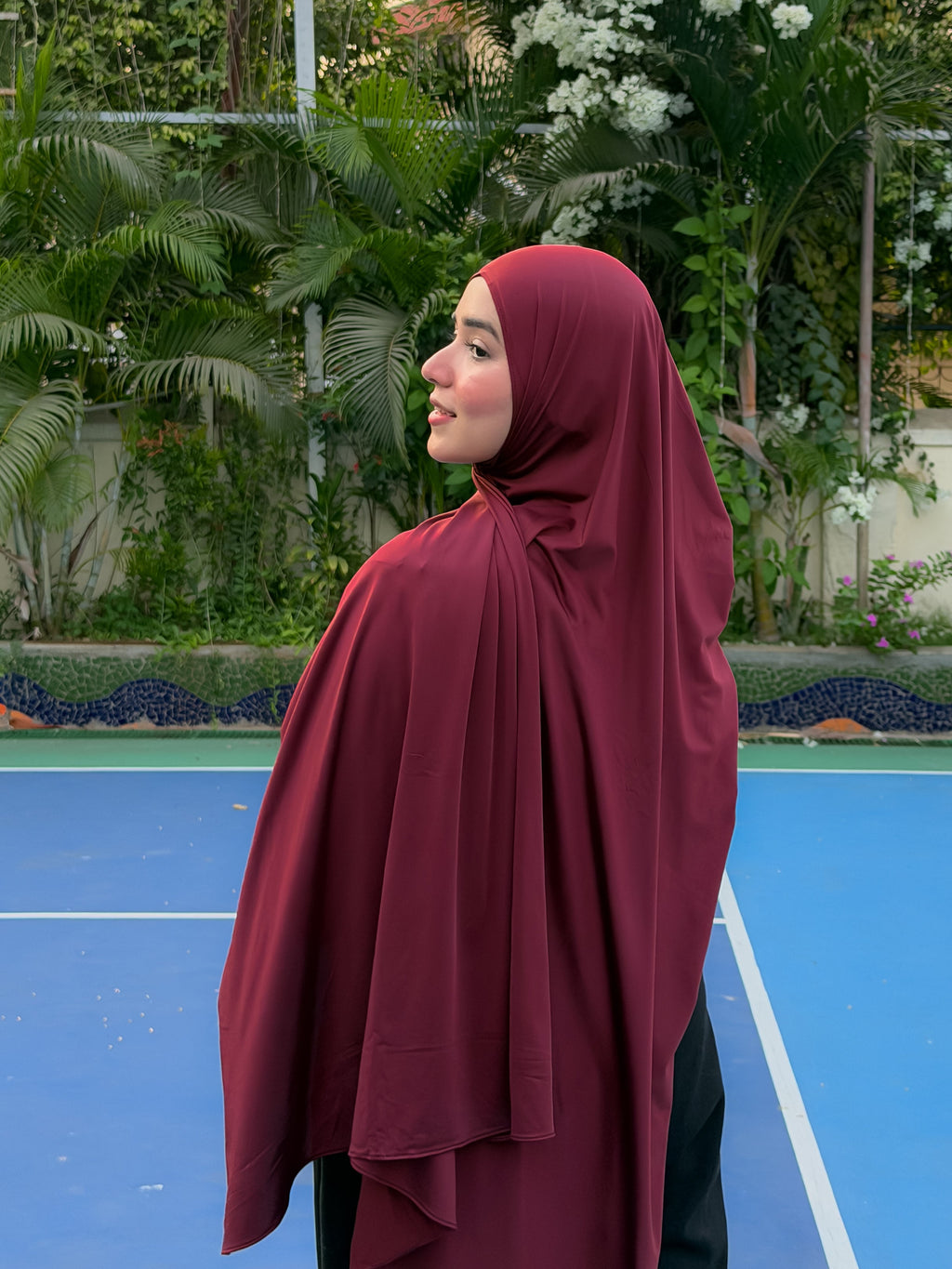 Premium Liquid Jersey - Cherry Noir