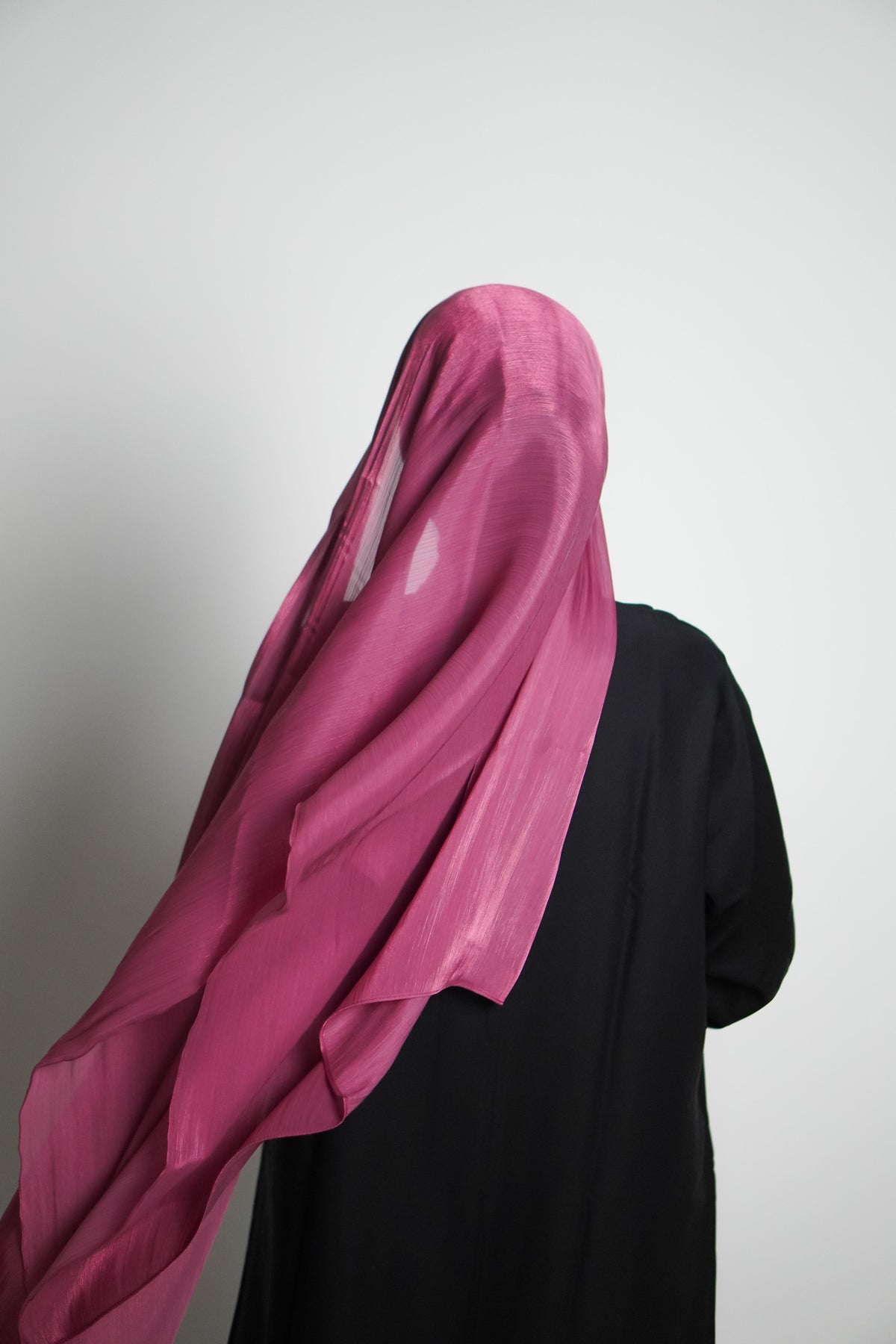Premium Organza Hijab - Rose Pink