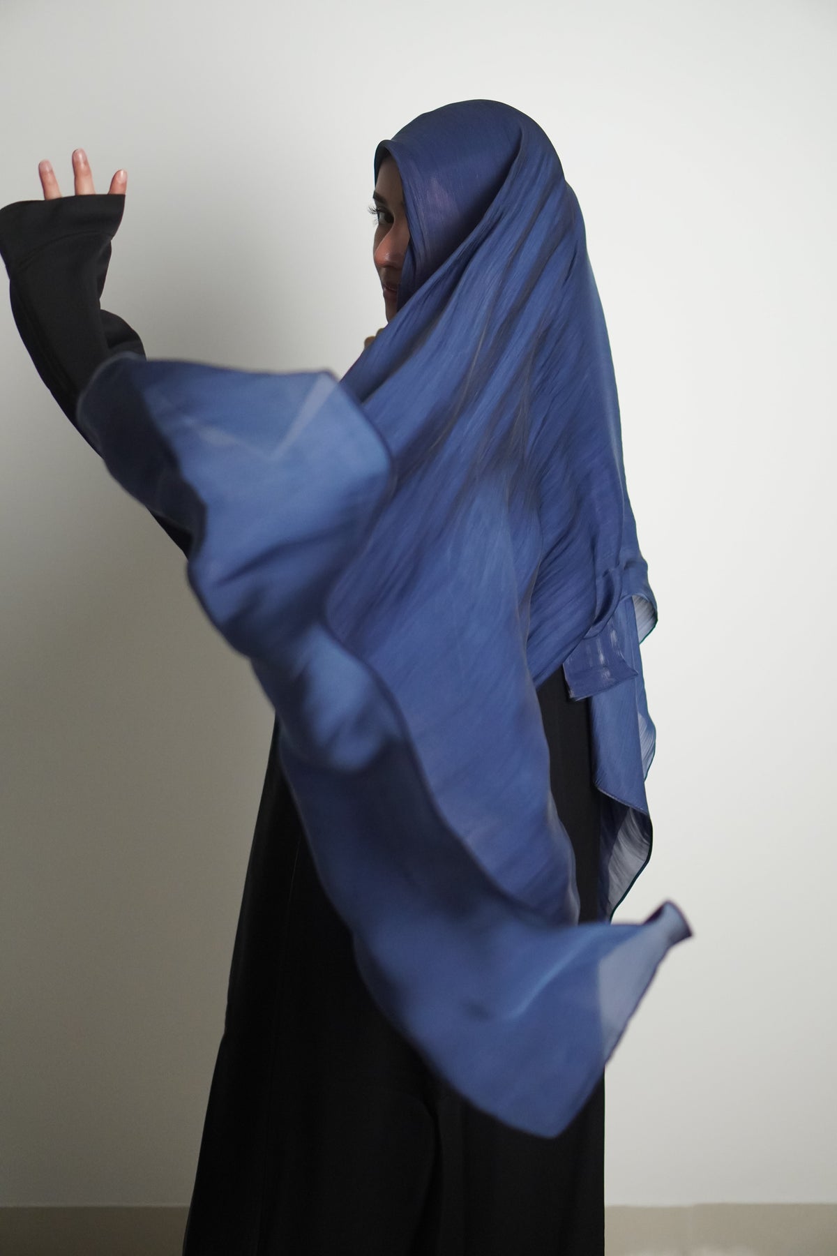 Premium Organza Hijab - Royal Blue