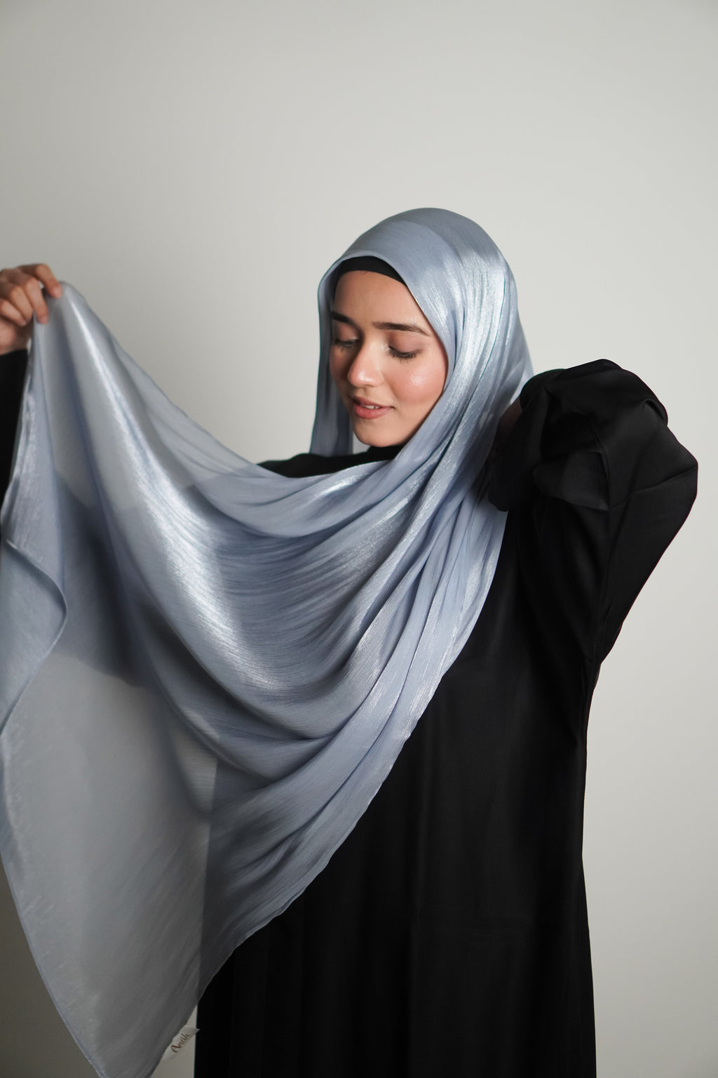 Premium Organza Hijab - Baby Blue