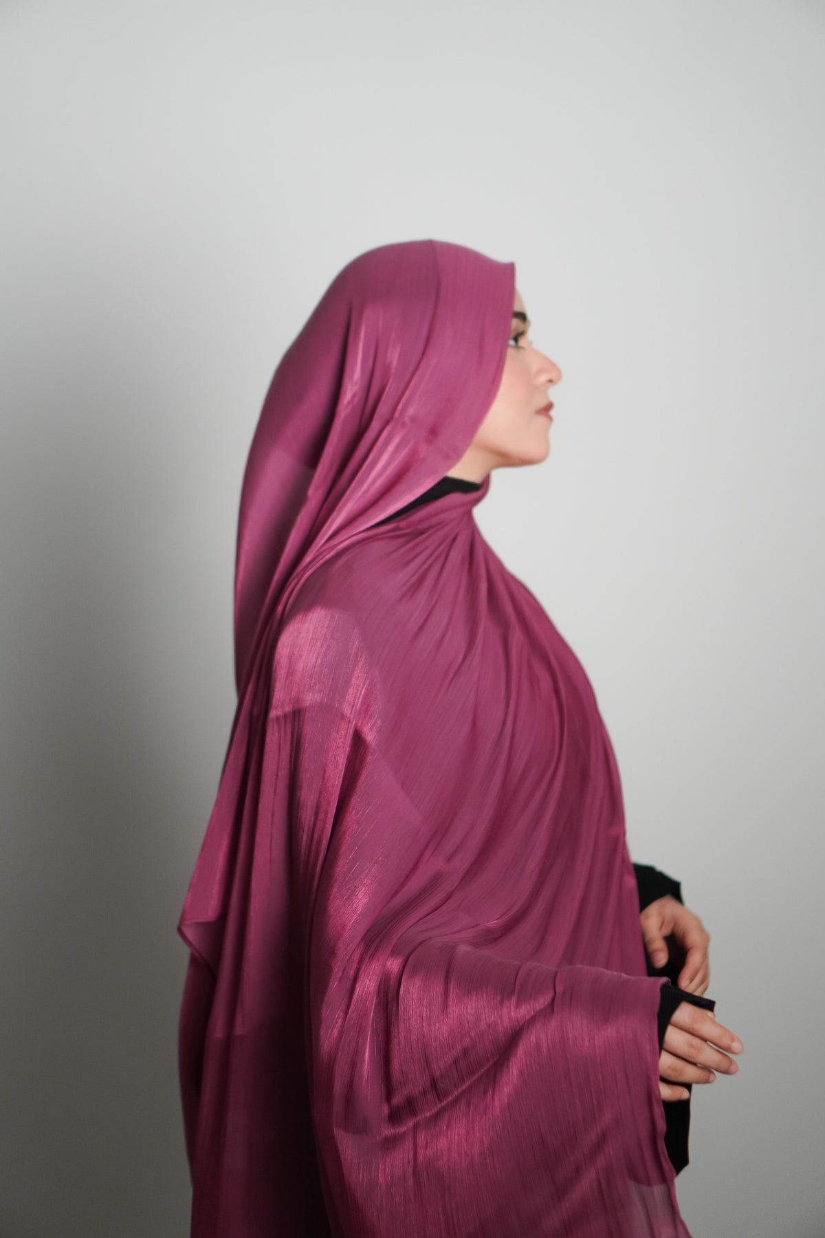 Premium Organza Hijab - Rose Pink