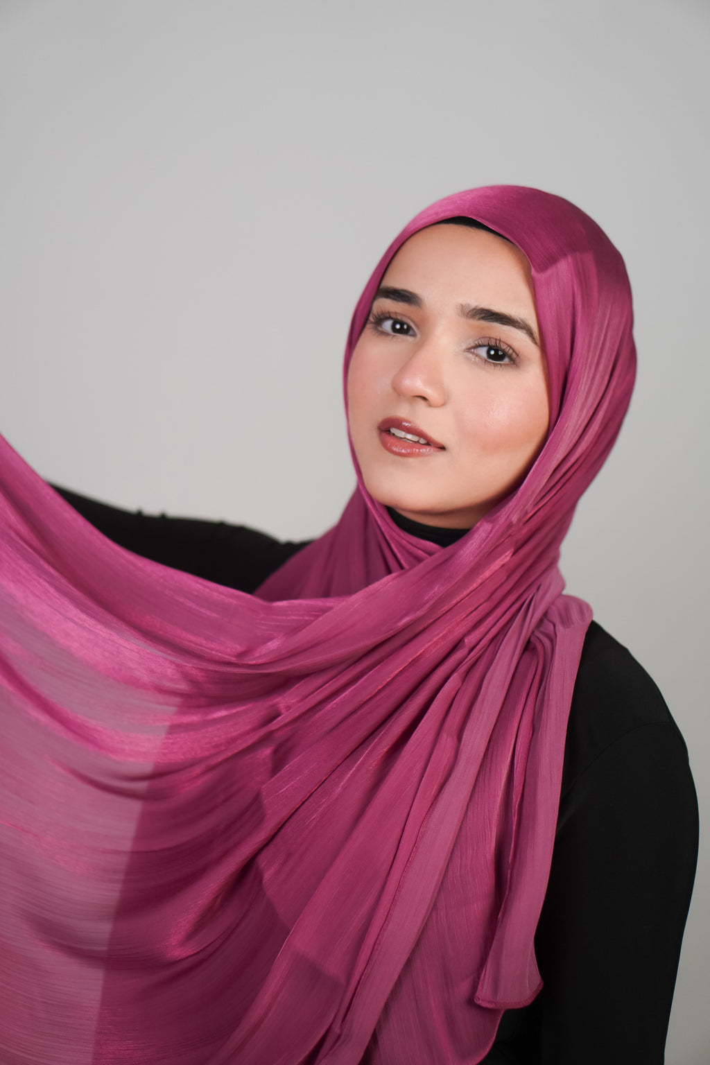 Premium Organza Hijab - Rose Pink