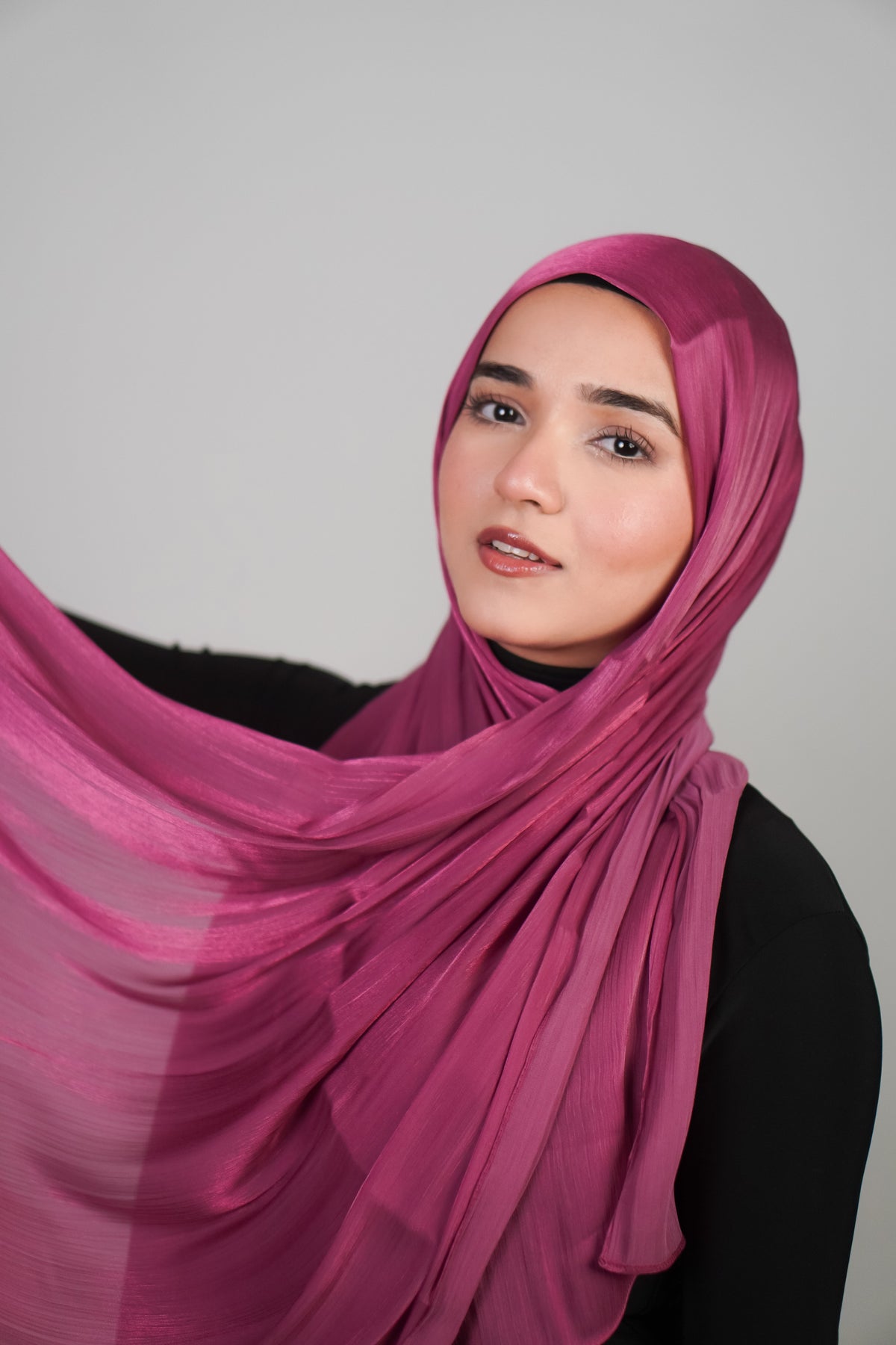 Premium Organza Hijab - Rose Pink