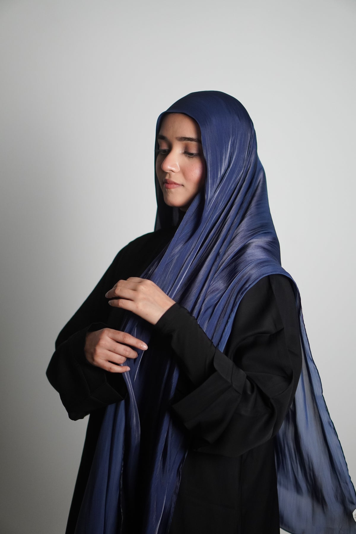Premium Organza Hijab - Royal Blue